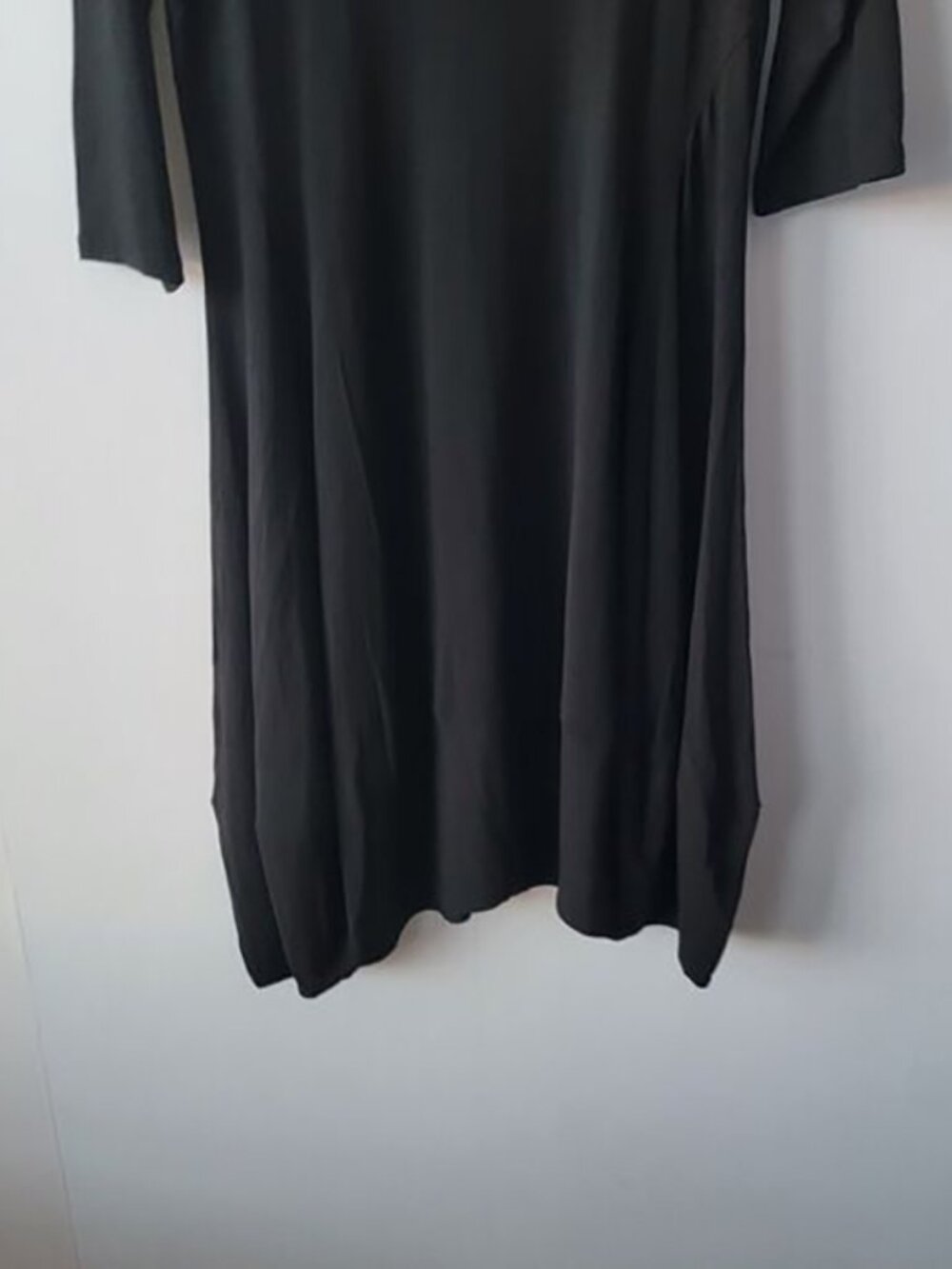 eileen fisher Viscose Jersey Dress womens size M short sleeve black - Picture 4 of 7